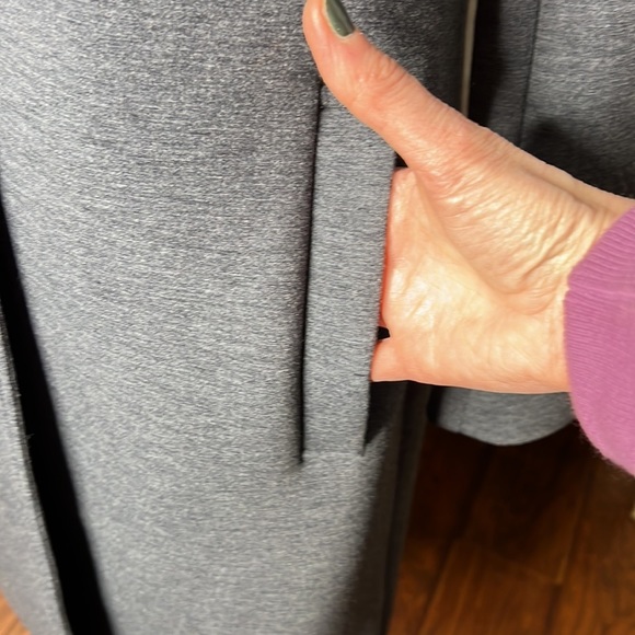 Nanette Lepore Scuba Grey Coat with Notched  Collar - Picture 6 of 13